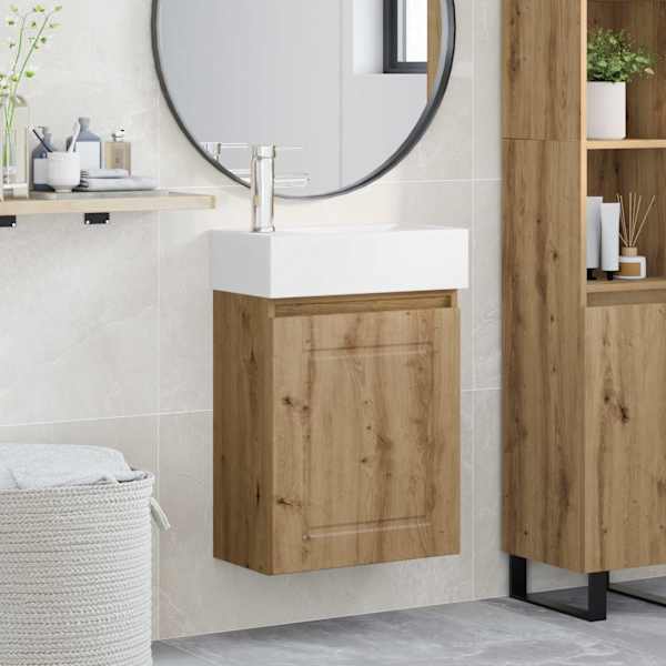 Vannitoa vanity üksus koos segistiga Artisan tamm