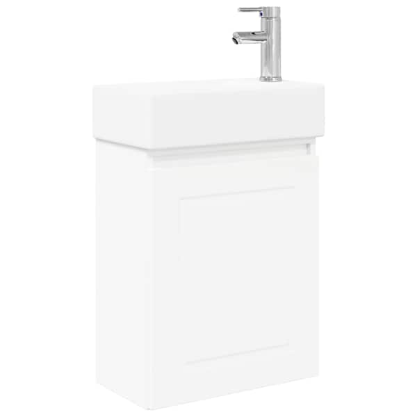 Vannitoa vanity üksus koos segistiga Valge 45,5 × 22,5 × 84 cm