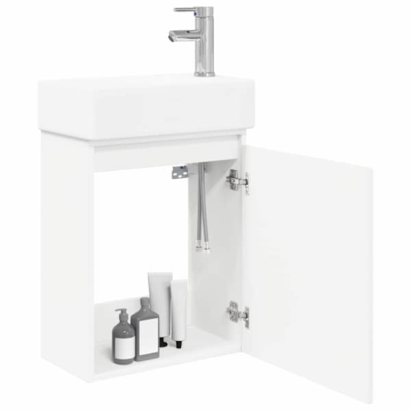 Vannitoa vanity üksus koos segistiga Valge 45,5 × 22,5 × 84 cm