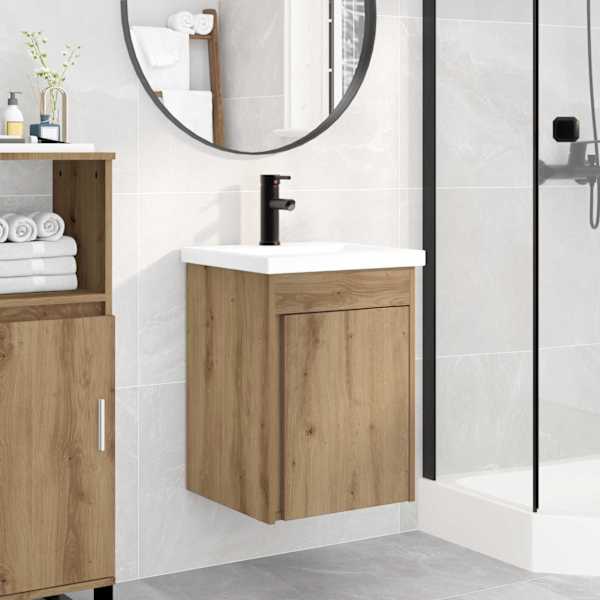 Vannitoa vanityüksus segistiga Artisan tamm 42 × 40 × 74,5 cm