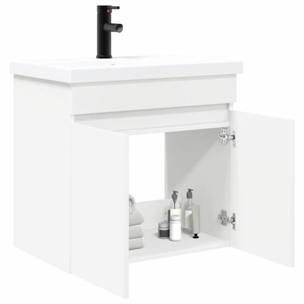 Vannitoa vanity üksus koos segistiga Valge 61 × 40 × 74,5 cm