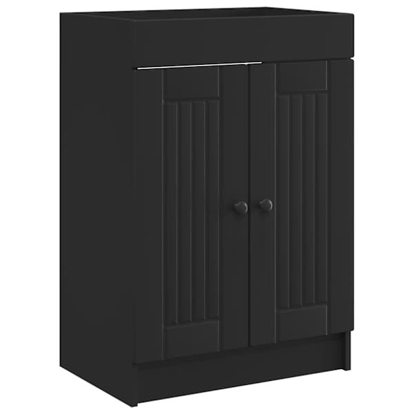 Vannitoa all oleva kraani kapp Must 56 × 37,5 × 81 cm Tehispuit