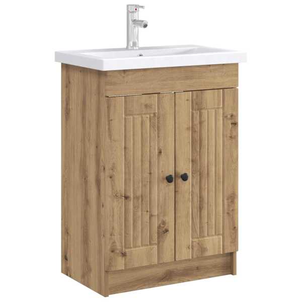 Vannitoa all oleva kraani kapp Artisan tamm 56 × 37,5 × 81 cm