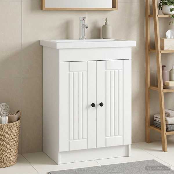Vannitoa all oleva kraani kapp Valge 78,5 × 37,5 × 81 cm