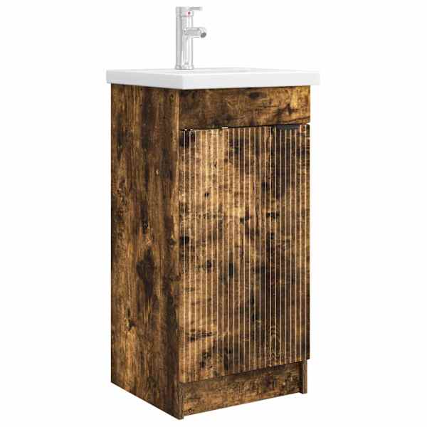 Vannitoa kraanikauss Suitsutatud tamm 42 × 40 × 84,5 cm