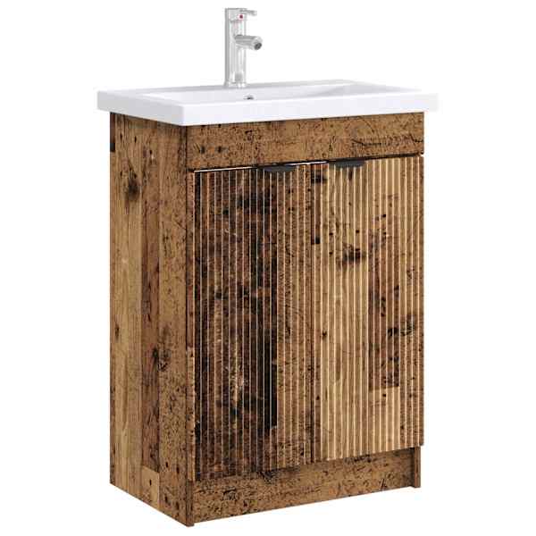 Vannitoa all oleva kraani kapp Vana puit 56 × 37,5 × 81 cm