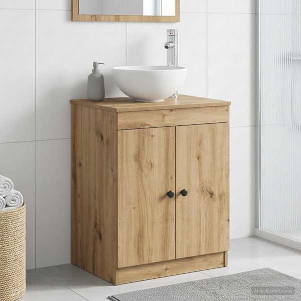 Vannitoa kapp Artisan tamm 54 × 41 × 70 cm Tehispuit