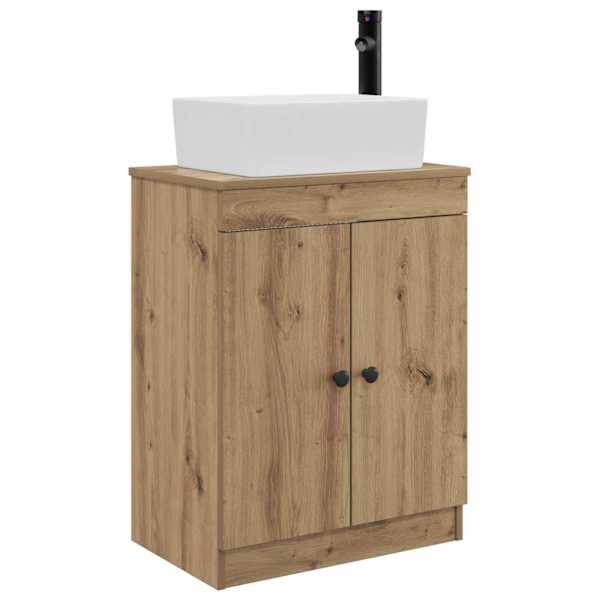 Vannitoa kraanikauss Artisan tamm 54 × 35 × 83 cm Tehispuit