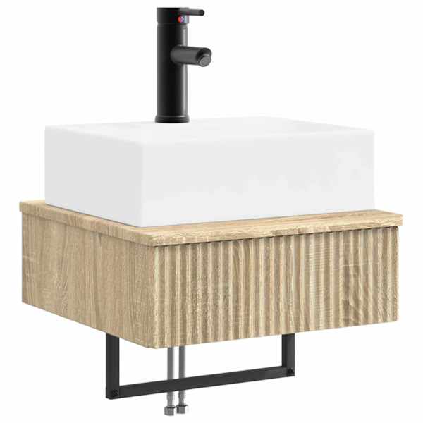 Seinale paigaldatav pesu bassein Sonoma tamm 40 × 41 × 39 cm