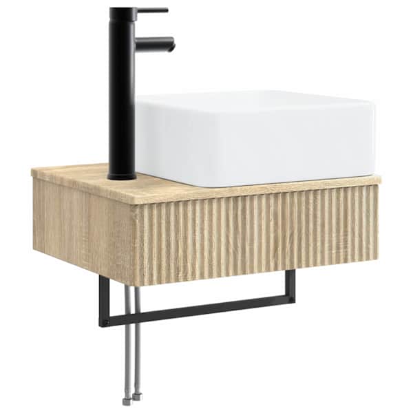 Seinale paigaldatav pesu bassein Sonoma tamm 53 × 35 × 39 cm