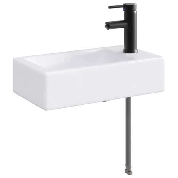Vannitoa valamu Matt must 45,5 × 25,5 × 13 cm Keraamiline