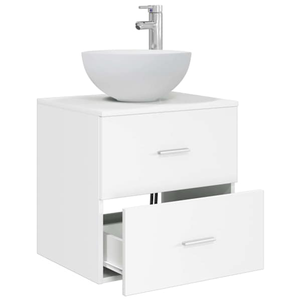 Seinapealne kraanikauss koos kapiga Valge 49,5 × 35 × 63 cm