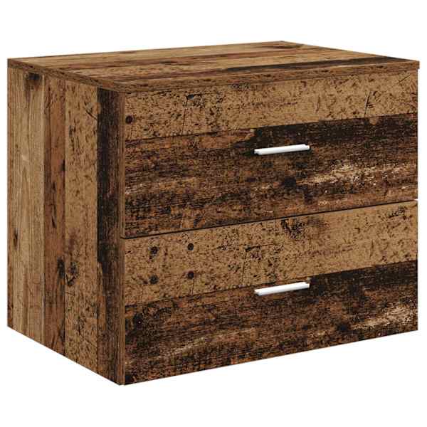 Seinale kinnitatav vannitoo kapp Vana puit 62,5 × 44,5 × 50 cm