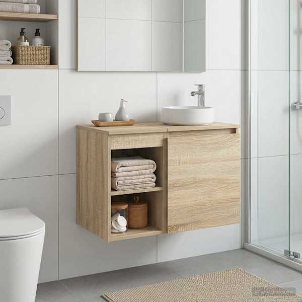 Vannitoa kapp Sonoma tamm 30 × 44,5 × 50 cm Tehispuit