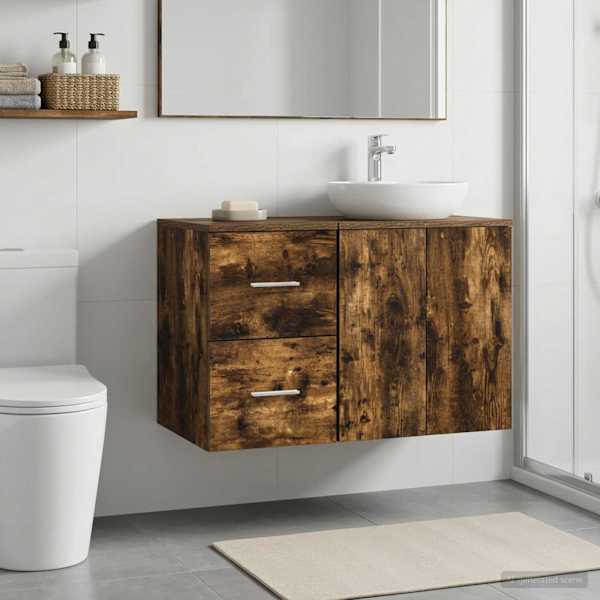 Vannitoakapp Vahepealne Suitsutatud tamm 30 × 35 × 50 cm