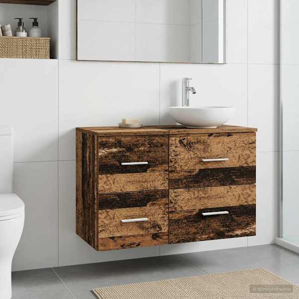 Vannitoakapp Vahepealne Vana puit 30 × 35 × 50 cm Tehispuit