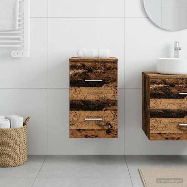 Vannitoakapp Vahepealne Vana puit 30 × 35 × 50 cm Tehispuit