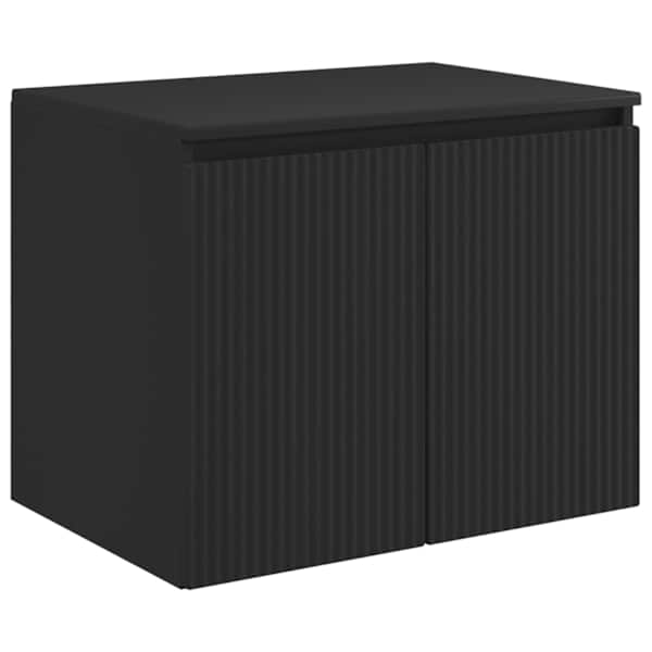 Seinale kinnitatav vannitoikapp Must 62,5 × 44,5 × 50 cm