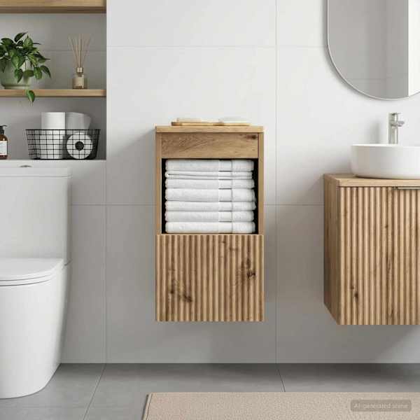 Vannitoa kapp Artisan tamm 30 × 35 × 50 cm Tehispuit