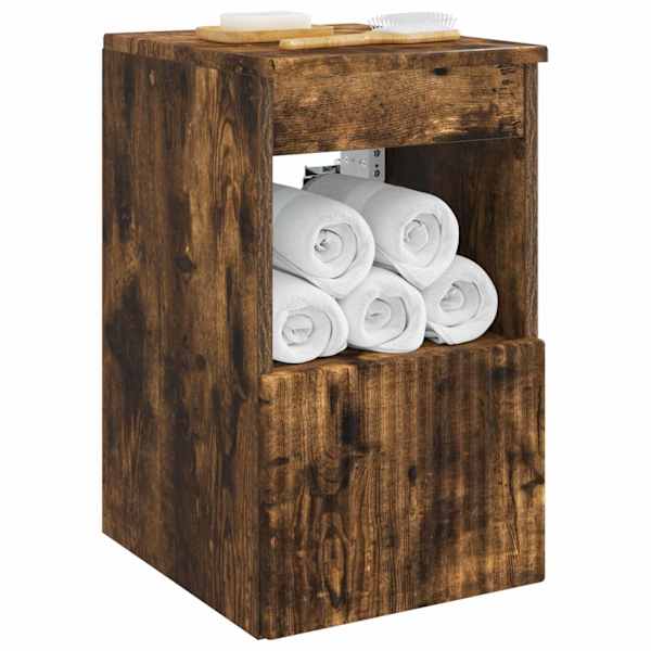 Vannitoa kapp Suitsutatud tamm 30 × 44,5 × 50 cm Tehispuit