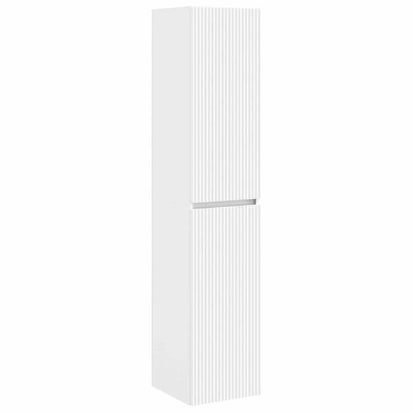 Seinale kinnitatav vannitoikapp Valge 33 × 34,5 × 160 cm