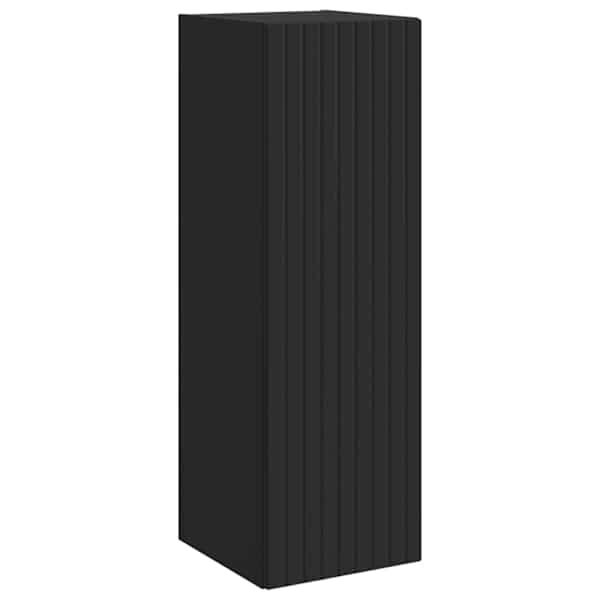 Seinale kinnitatav vannitoikapp Must 33 × 34,5 × 100 cm