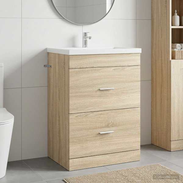 Vannitoa all oleva kraani kapp Sonoma tamm 56 × 37,5 × 81 cm
