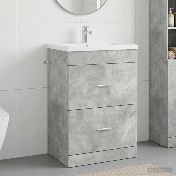 Vannitoa all oleva kraani kapp Betoonhall 56 × 37,5 × 81 cm