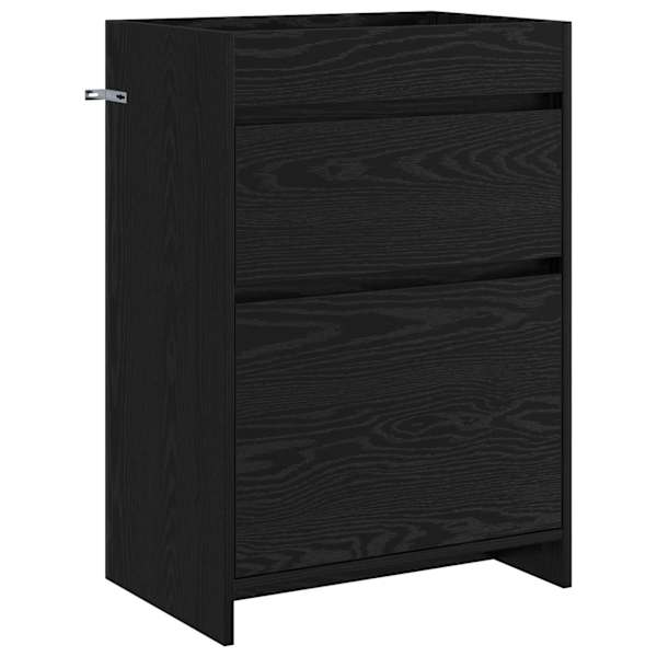 Vannitoa all oleva kraani kapp Must tamm 56 × 37,5 × 81 cm