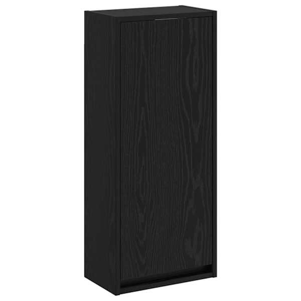 Seinale paigaldatav valamu ja kapp Must tamm 35 × 20 × 81 cm
