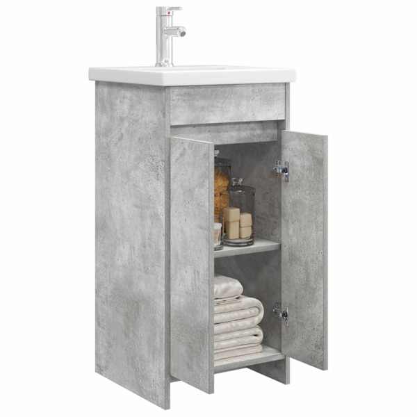 Vannitoa kraanikauss Betoonhall 42 × 40 × 84,5 cm Tehispuit