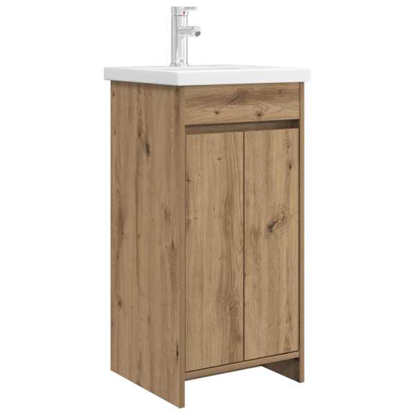 Vannitoa kraanikauss Artisan tamm 42 × 40 × 84,5 cm Tehispuit