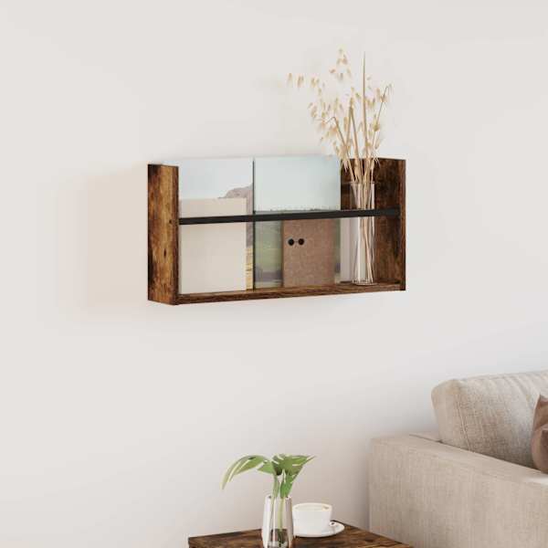 Ajakirja riiul Suitsetatud tamm 60 × 12 × 30 cm Tehispuit
