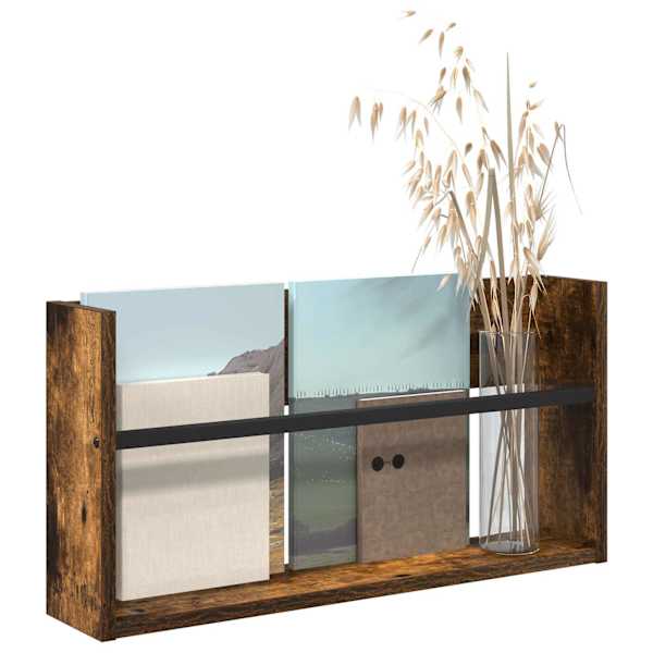 Ajakirja riiul Suitsetatud tamm 60 × 12 × 30 cm Tehispuit
