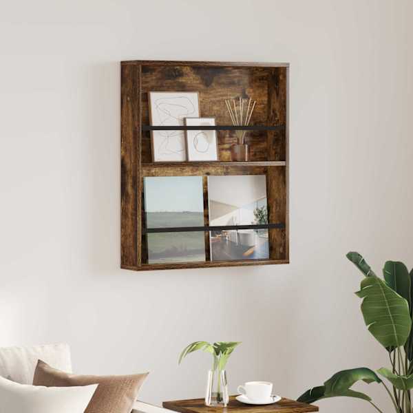 Ajakirja riiul Suitsutatud tamm 60 × 12 × 70 cm Tehispuit