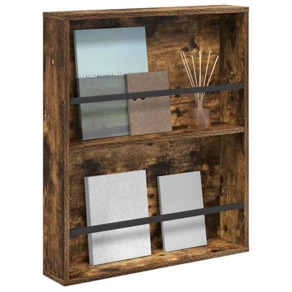 Ajakirja riiul Suitsutatud tamm 60 × 12 × 70 cm Tehispuit