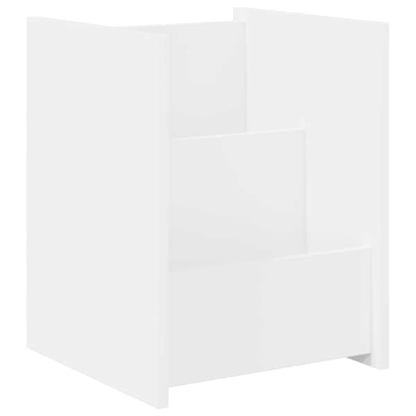 Ajakirja riiul riiuliga Valge 35 × 35 × 45 cm Tehispuit