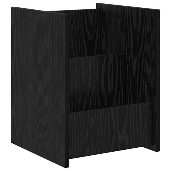 Ajakirja riiul riiuliga Must tamm 35 × 35 × 45 cm Tehispuit