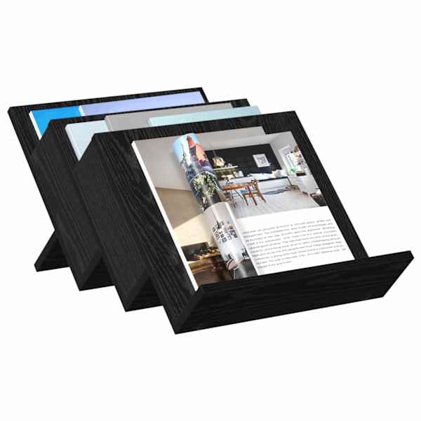 Ajakirja riiul riiuliga Must tamm 53 × 40 × 28,5 cm Tehispuit