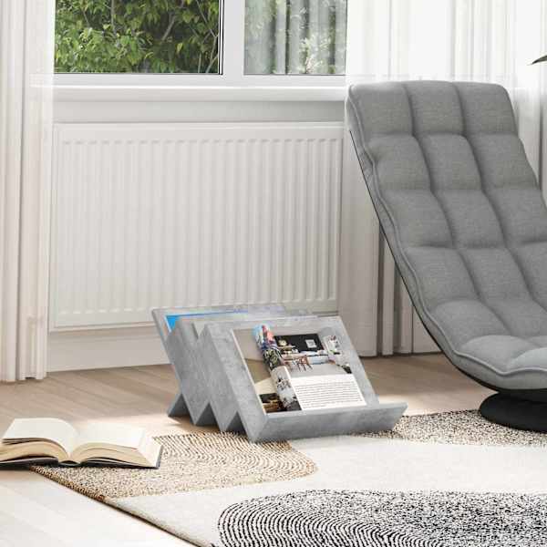 Ajakirja riiul riiuliga Betoonhall 53 × 40 × 28,5 cm Tehispuit