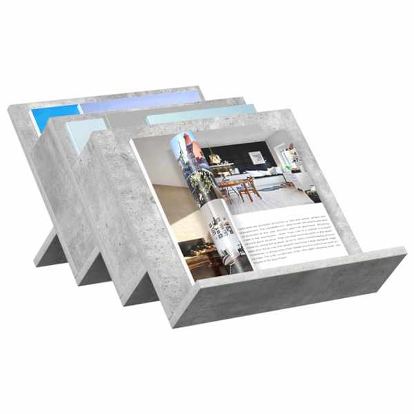Ajakirja riiul riiuliga Betoonhall 53 × 40 × 28,5 cm Tehispuit