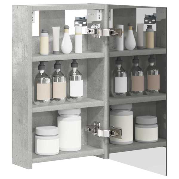 Vannitoa peeglikapp Betoonhall 30 × 10,5 × 50 cm Tehispuit
