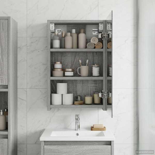 Vannitoa peeglikapp Hall Sonoma 30 × 10,5 × 50 cm Tehispuit