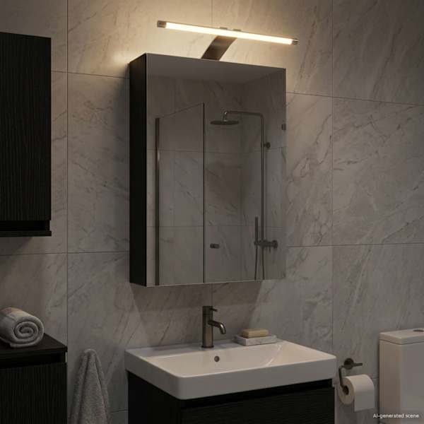 Vannitoa peeglikapp Must tamm 30 × 10,5 × 50 cm Tehispuit