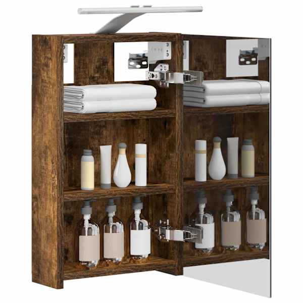 Vannitoa peeglikapp Suitsetatud tamm 30 × 10,5 × 50 cm