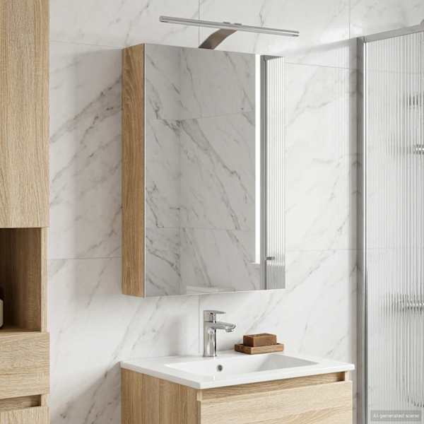 Vannitoa peeglikapp Sonoma tamm 40 × 10,5 × 60,5 cm Tehispuit
