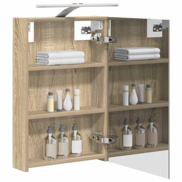 Vannitoa peeglikapp Sonoma tamm 40 × 10,5 × 60,5 cm Tehispuit