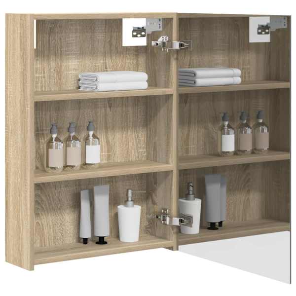Vannitoa peeglikapp Sonoma tamm 50 × 14,5 × 70 cm Tehispuit