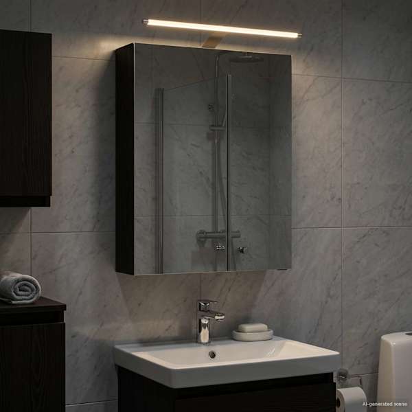 Vannitoa peeglikapp Must tamm 50 × 14,5 × 70 cm Tehispuit