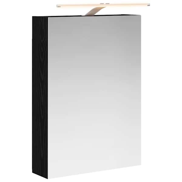 Vannitoa peeglikapp Must tamm 50 × 14,5 × 70 cm Tehispuit